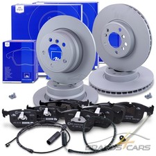 ATE BREMSSCHEIBEN +BREMSBELÄGE +WARNKONTAKT VORNE+HINTEN FÜR BMW X5 E53