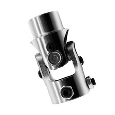 3/4&rdquo; Round X 1" DD Steering Universal Joint 83mm (3-1/4"), Working Angle Chrome