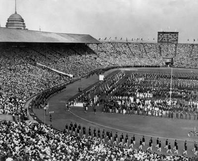 General view Wembley Arena London members Swedish Olympic team- 1948 Old Photo