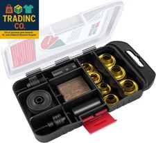 Grommet Kit,  3/8" and 1/2" Solid Brass Grommets with Eyelets Setting Tool and S