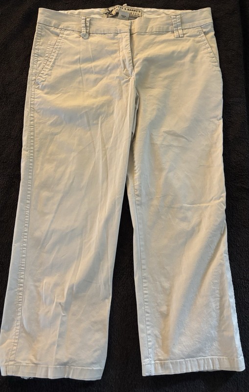 Steve And Barry’s Twill Stretch Capri Khaki  Pants Women’s Size 10 Leg Zippers