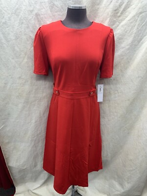 LONDON TIMES DRESS/NEW WITH TAG/RETAIL$129/SIZE 16/LENGTH 40”/RED/STRETCH