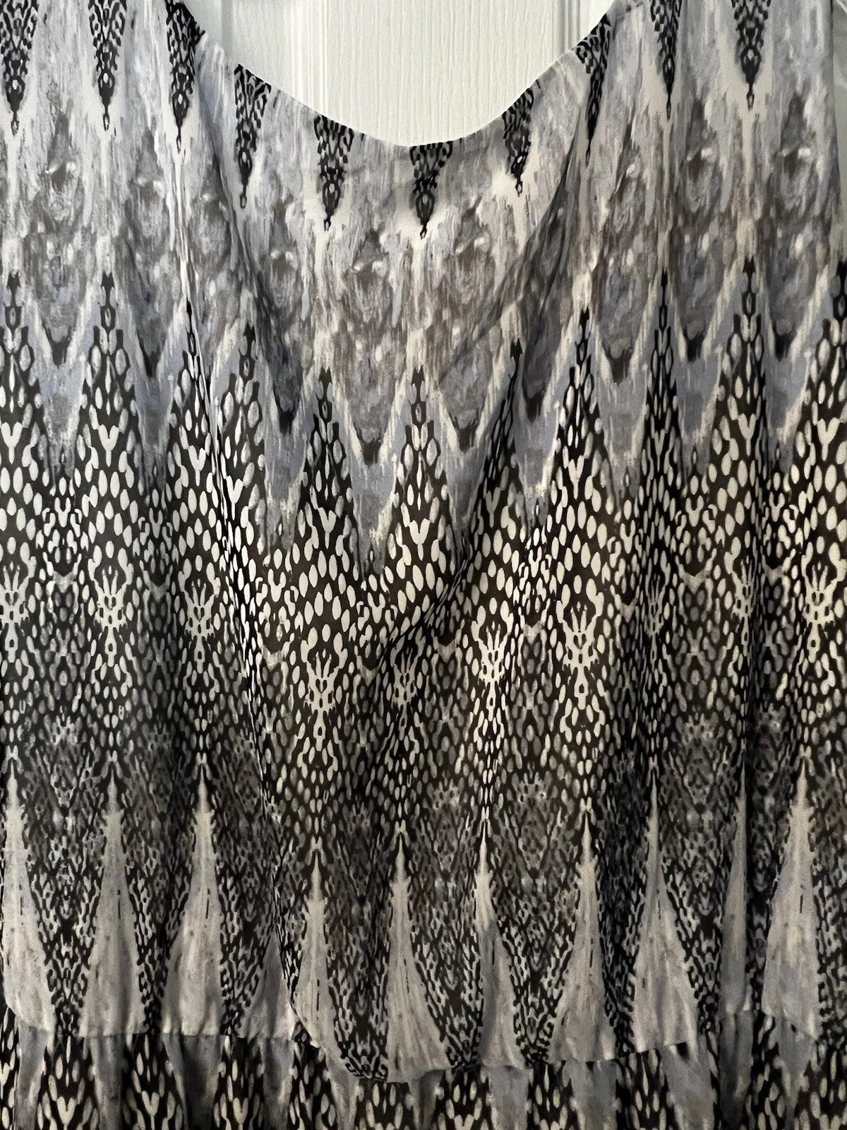 ALYX Maxi abito da donna taglia 3X astratto etnico senza maniche nuovo con etichette $72 00