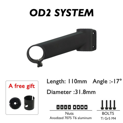 Full Carbon Fiber Stem Fork Clamp Diameter 28.6/31.8mm -6/17 Degree 80-120mm - Picture 22 of 47