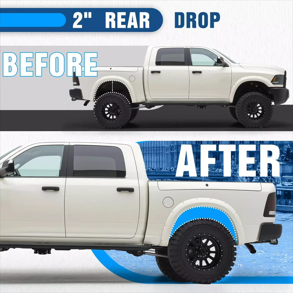 2" Drop Lowering Shackles Kit Pair For Dodge Ram 2500 3500 2WD 4WD 2003-2013 Foto 4 de 4