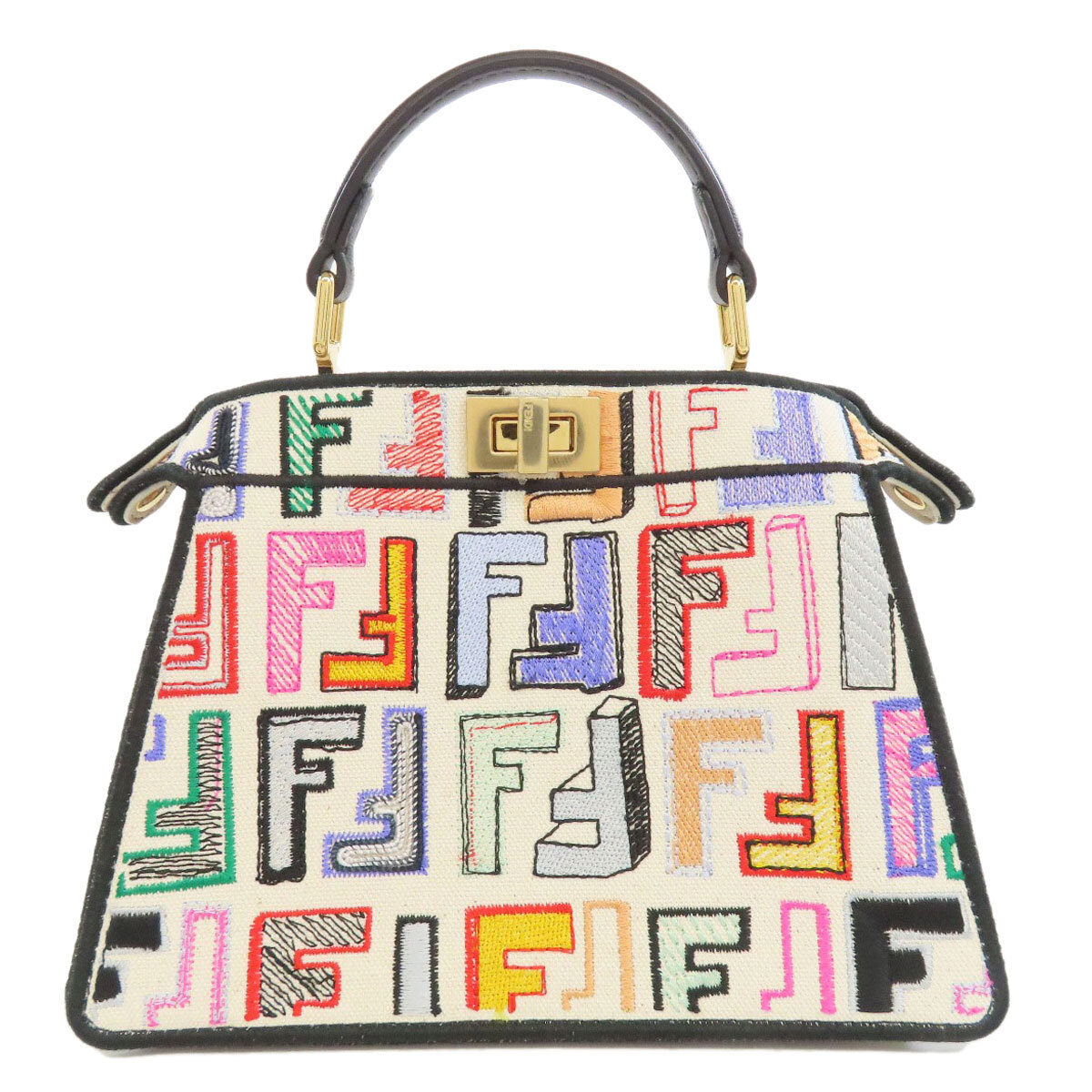 FENDI Handbag Peekaboo I See You Petit 2WAY Canvas | eBay