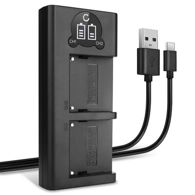 USB Dual Ladegerät für Sony Cyber-shot DSC-F828 Doppelladegerät Ladekabel