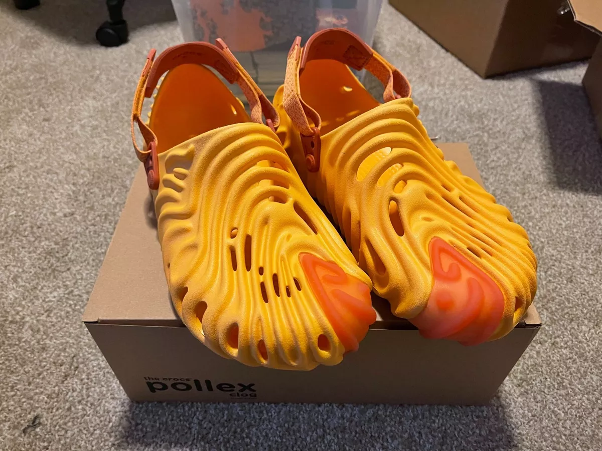 Salehe Bembury Crocs Pollex Clog Cobbler Orange 207393-837 Men Size 12 Brand New
