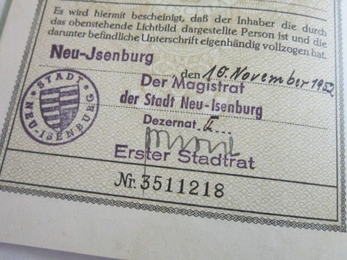 Post WWII 1953 Neu-Isenburg Germany Reisepass Deutschland Immigrant Quota to USA - Bild 10 von 12