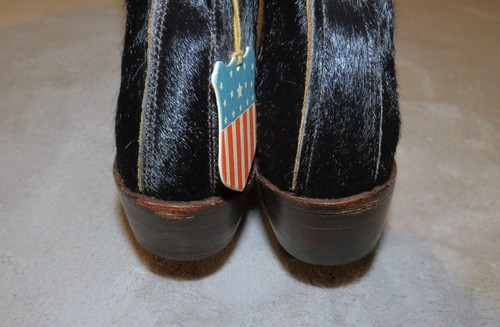 Ralph Lauren RRL Women's Black Hair on Hide Plainview Chelsea Boot 6.5B NWB $990 - Picture 8 of 14