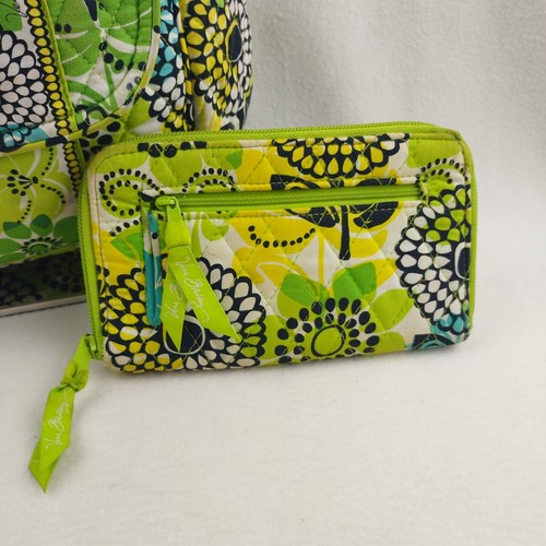 VERA BRADLEY ""LIMES UP"" Umhängetasche verstellbarer Riemen Tragetasche Schultertasche Hobo Geldbörse - Bild 9 von 9