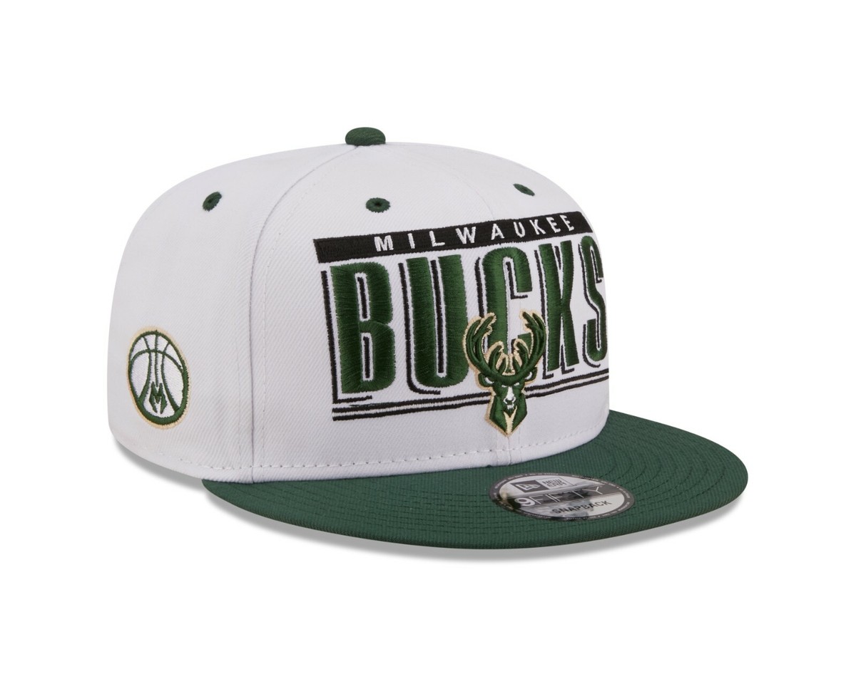 Milwaukee Bucks New Era Retro Title White / Green 9FIFTY Milwaukee Bucks New Era Retro Title White / Green 9FIFTY
