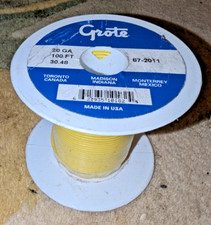 20 Gauge Primary Wire 100 Fine-Stranded Copper USA Made 100ft Roll YELLOW
