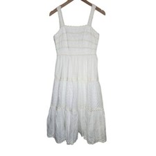 Champagne & Strawberry Anthropologie Women's Small Eyelet White