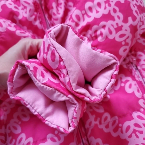 Chaqueta Puff Reversible Lilly Pulitzer Niñas Brannon en Rosa Daiquiri talla 8 Foto 2 de 4