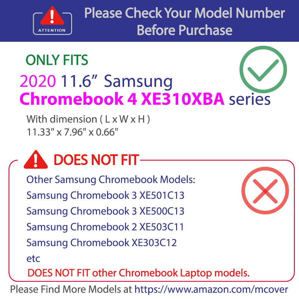 NEW mCover® Hard Shell Case for 2020 SAMSUNG Chromebook