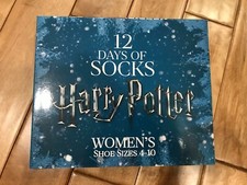 V NEW 12 Days of Socks Women's Harry Potter Socks 12-Pack Size 4 - 10