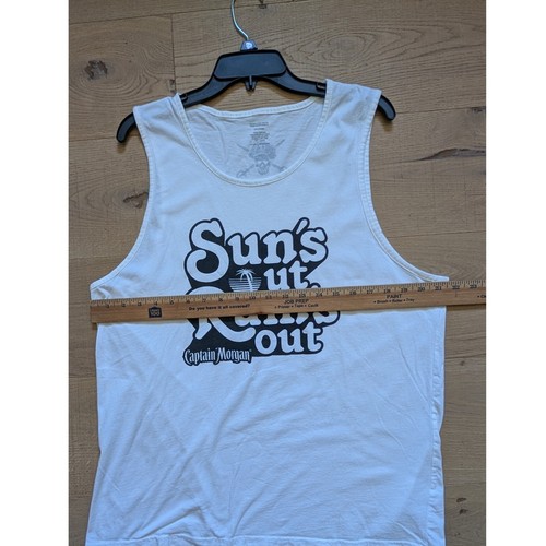 Captain Morgan Sun's Out Rum's Out Graphic Tank Top Sleeveless Men's LG - Picture 6 of 6