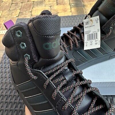 Adidas Hoops 3.0 Winter Mid Black Shadow Green Gum Men's Adidas Hoops 3.0 Winter Mid Black Shadow Green Gum Men's