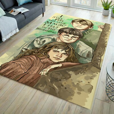 Movie characters rug, harry potter rug, cinema room decor, cinema room rug