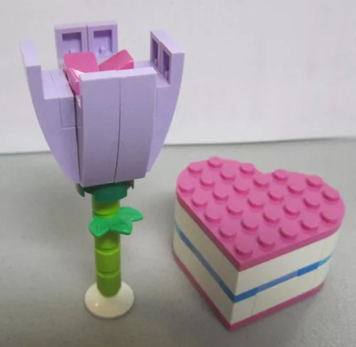 Lego chocolate online box and flower