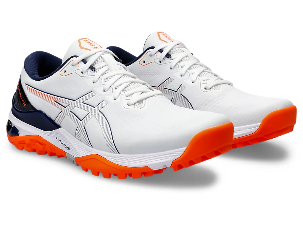 Asics Golf Shoes GEL-KAYANO ACE 2 White/Shocking Orange 1111A243