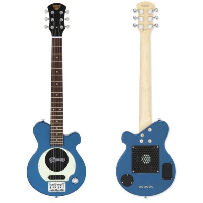 Pignose PGG-200 MBL Mini Electric Guitar Metallic Blue Built-in Amplifier w/Case