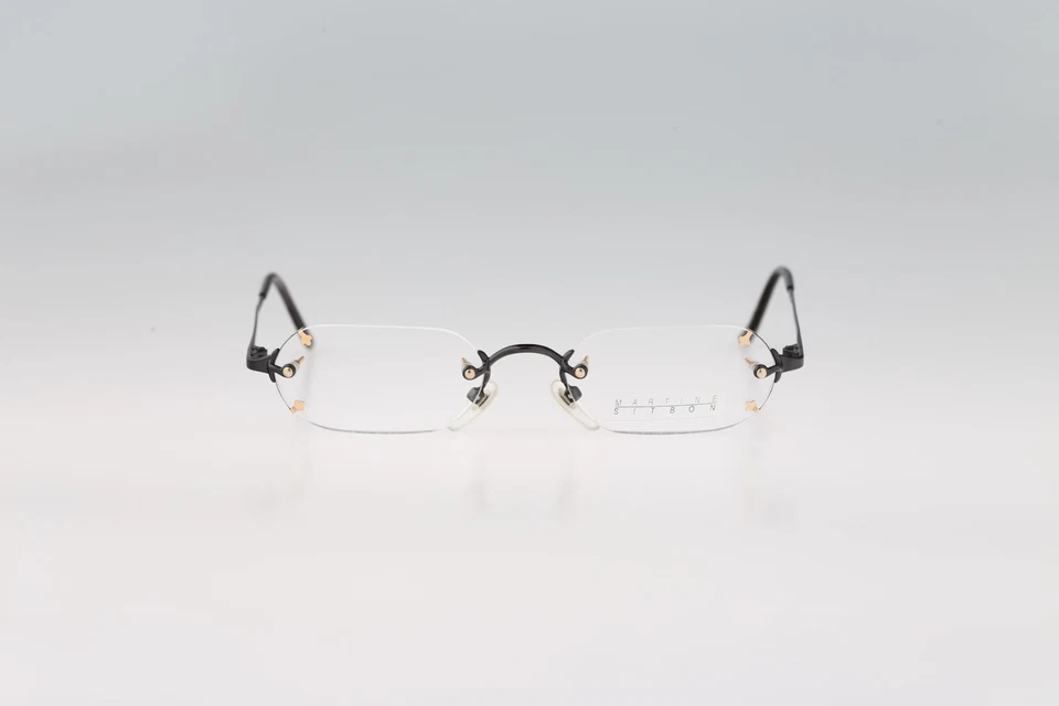 Martine Sitbon 6524 CB G, винтажные 90-е серые безободковые шестиугольные оправы для очков новые из старых запасов - Изображение 4 из 4