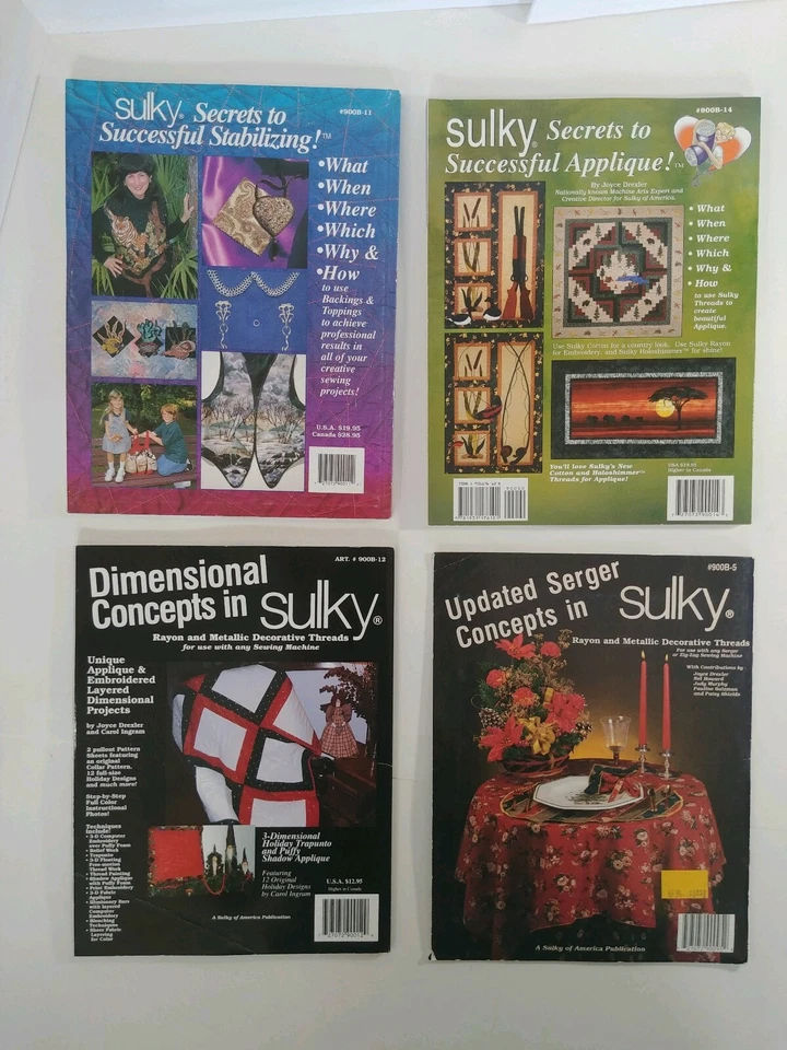 Sulky Stabilizing, Applique, Serger, Dimensional, Patchwork & more Book Lot of 7 - Image 2 of 4