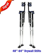Drywall Stilts Painters Walking Finishing Tools - Adjustable 48" - 64" Black
