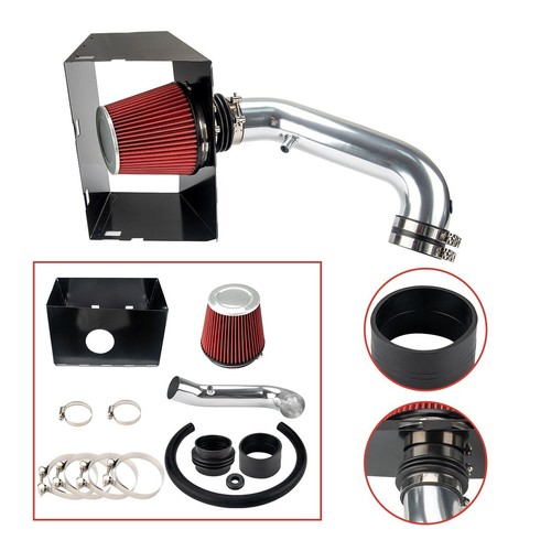 3.5" Cold Air Intake + Heat Shield For 09-15 Dodge Ram 1500/2500/3500 5.7L Red - Picture 2 of 13