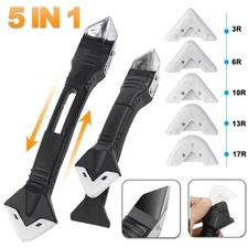 5 in 1 Silicone Sealant Remover Tool Kit Set Scraper Caulking Mould Removal US