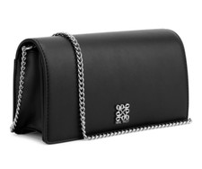 Nine West Omyra Chain Crossbody Bag Black Silver