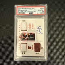 2020 PANINI #201 JOE BURROW ROOKIE ABSOLUTE | MATERIALS AUTO-GEM MT 10 SPEC 3/99