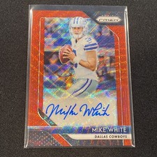 2018 Panini Prizm Mike White Rookie Auto Red Wave 48/49 RC Autograph Jets QB