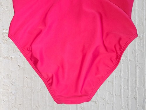 Old Navy Zebra Swimsuit Youth Girls LG 10/12 Pink One Piece Side Cutouts Beach - Picture 4 of 8