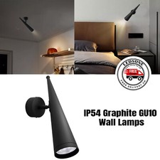 Garden Outdoor LED Up Down Wall Light Metal IP54 Lights Dusk to Dawn GU10 Bulbs