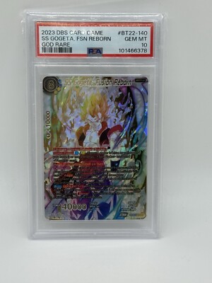PSA 10 SS Gogeta Fusion Reborn BT22-140 God Rare GDR Dragon Ball