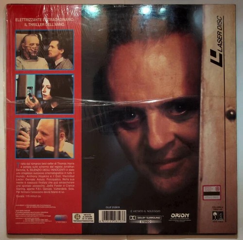 LASER DISC - Il silenzio degli innocenti Anthony Hopkins Jodie Foster 1991 - Picture 2 of 2