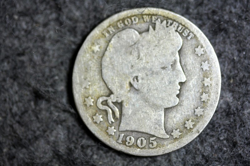 Estate Find 1905 - S Barber Quarter!!  #J19413