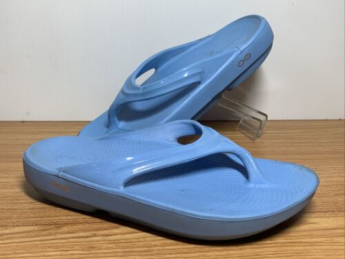 Oefos Women's Baby Blue Rubber Flip-Flop Sandals 7W EU38 - Picture 4 of 5