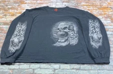 Hot Leathers Shirt Adult XXL Biker Skulls Guns Flames Skater Cyber MMA Goth Mens