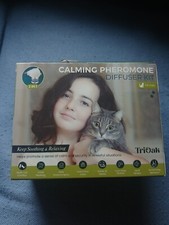 TriOak Cat Calming Diffuser - Feline Anxiety Relief - Pheromone Diffuser 2-1 Fre