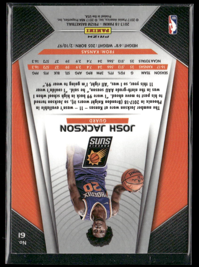 2017-18 Panini Prizm Josh Jackson Silver Rc Rookie | eBay