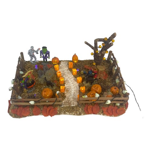 Vintage Lemax Spooky Town Bubble Boil Trouble Witch Front Yard 34888 tested READ