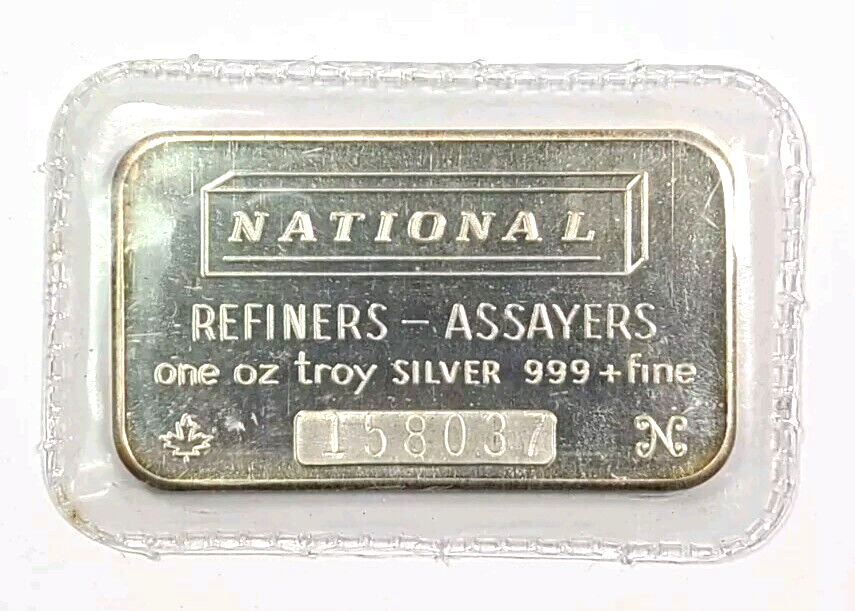 20pcs.アメリカン　シンバー999 National Refiners Assayers 1oz .999 Silver Bar Sealed | eBay