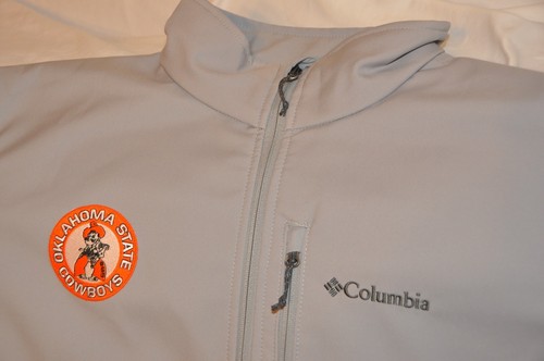 Oklahoma State Cowboys Columbia Mt. Village softshell jacket MEN'S XL NWT GRAY - 第 1/4 張圖片