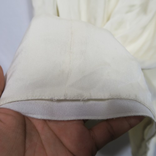 Armani Collezioni Womens Maxi Dress 42 or 10(AU) White Silk Beaded Sleeveless - Picture 11 of 11