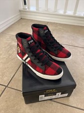 Polo Ralph Lauren Mid Top Black/Red Shoes Youth Size 6