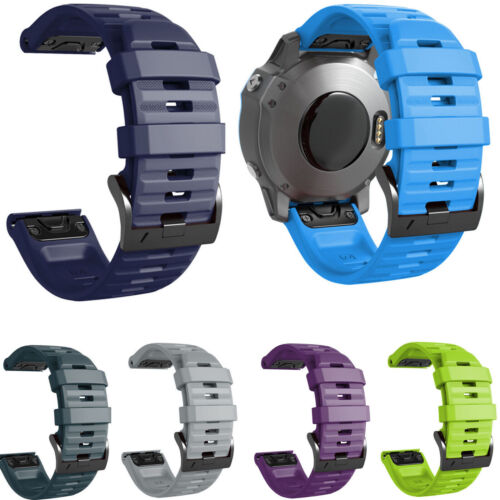 Silicone Watch Sports Fitness Band 26mm for Garmin Fenix6x/ Pro/ Fenix5x/Plus - Afbeelding 1 van 27